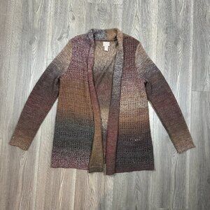 Chico’s Multi-Color Knit Cardigan Sweater Size M